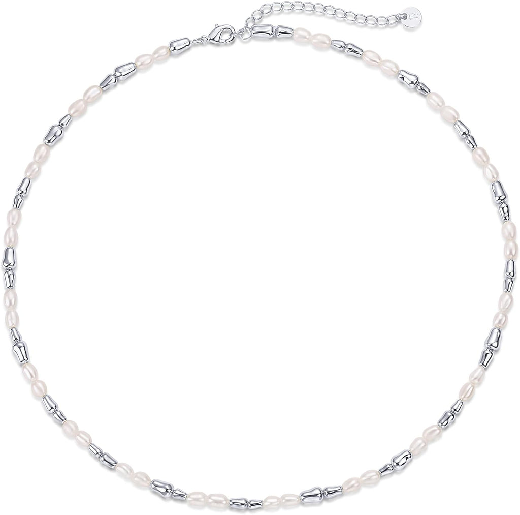 Layered Pearl Dream – Freshwater Pearl & Gold Bead Necklace