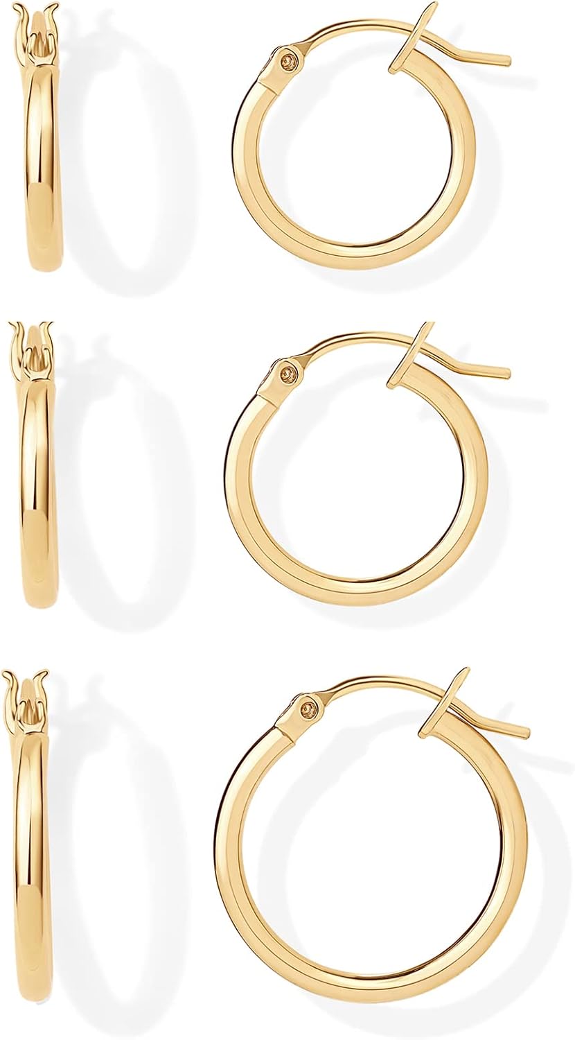 Little Luxe Hoops – 18K Plated Small Gold Earrings