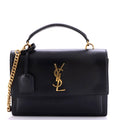 Saint Laurent, Pre-Loved Sunset Top Handle Shoulder Bag Medium, Black