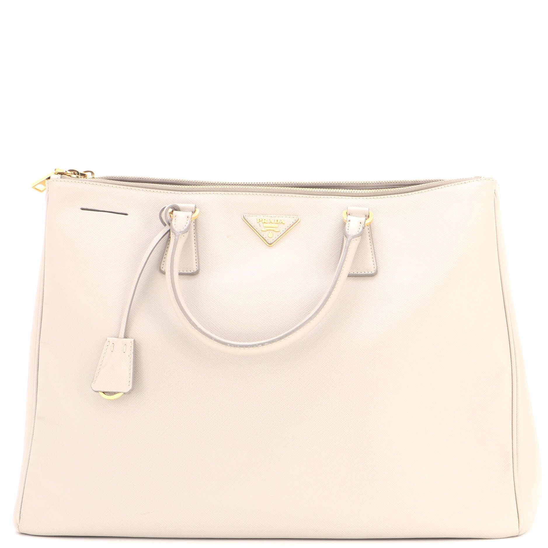 Carry the Icon Luxe Prada Pre-Loved Double Zip Lux Tote XL, Gray