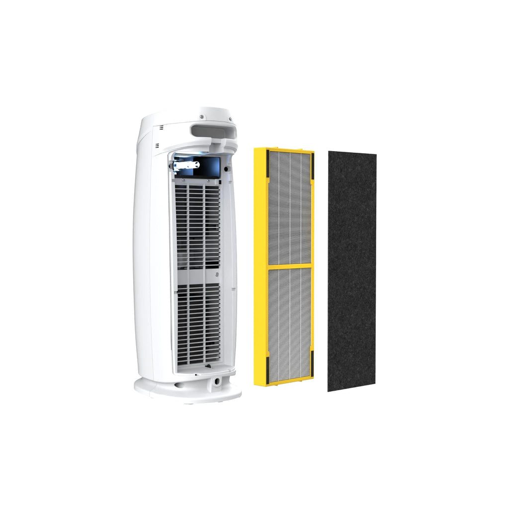 GermGuardian HEPA Indoor Large Room Air Purifier for Home - Pet Dander, Dust, Pollen, Smoke, and Odors in Bedroom, Office, and Kitchen - Air Quality Monitor and UV-C Light Combo - White