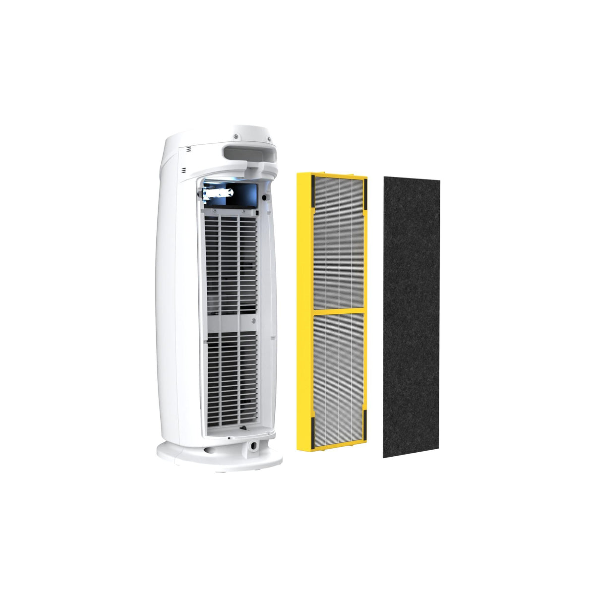 GermGuardian HEPA Indoor Large Room Air Purifier for Home - Pet Dander, Dust, Pollen, Smoke, and Odors in Bedroom, Office, and Kitchen - Air Quality Monitor and UV-C Light Combo - White