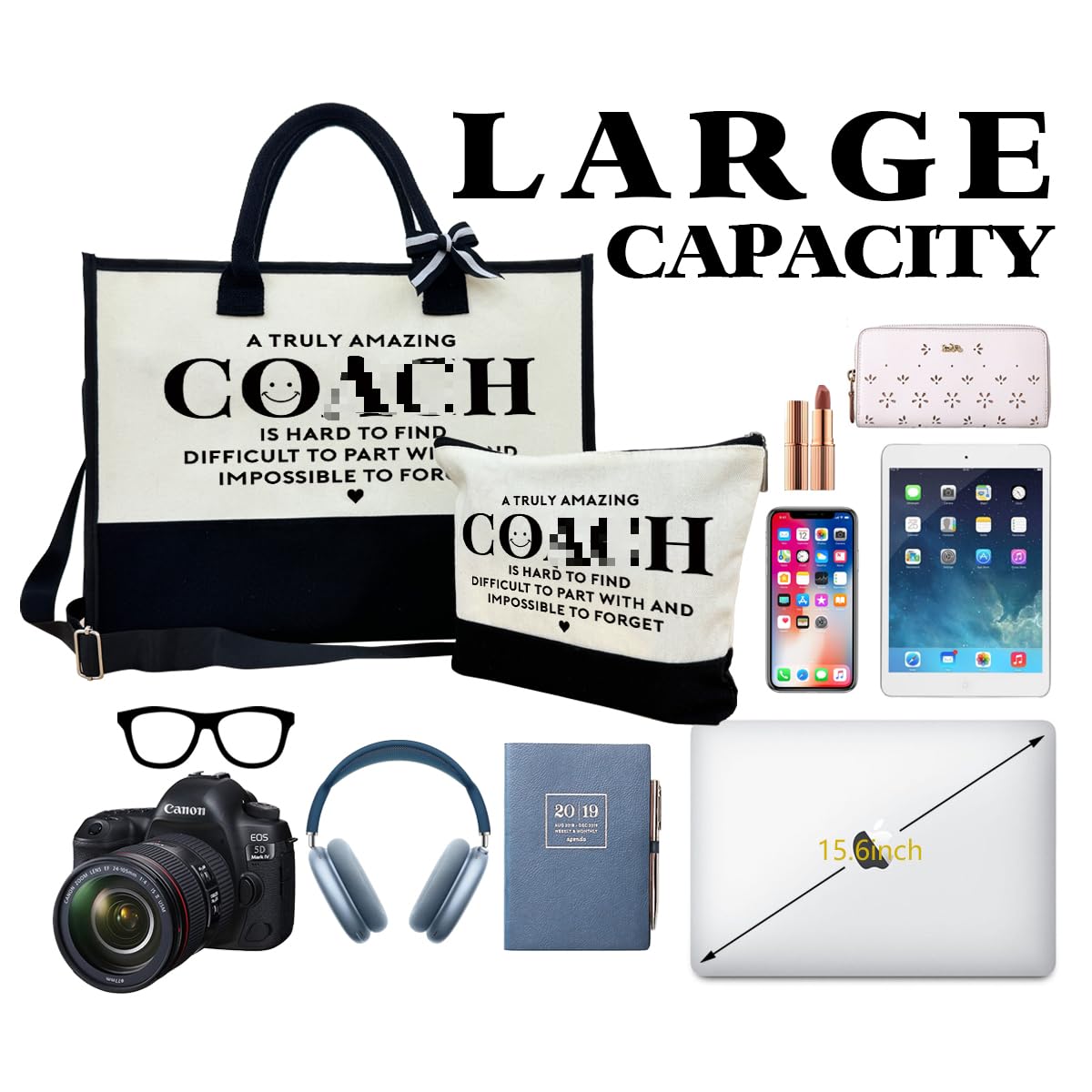 Haul It All Roomy Canvas Tote Coach Bag