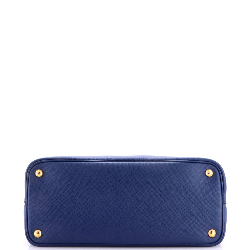 Prada, Pre-Loved Cuir Double Tote Medium, Blue