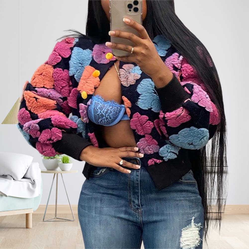 Why So Serious Floral Fleece Bomber