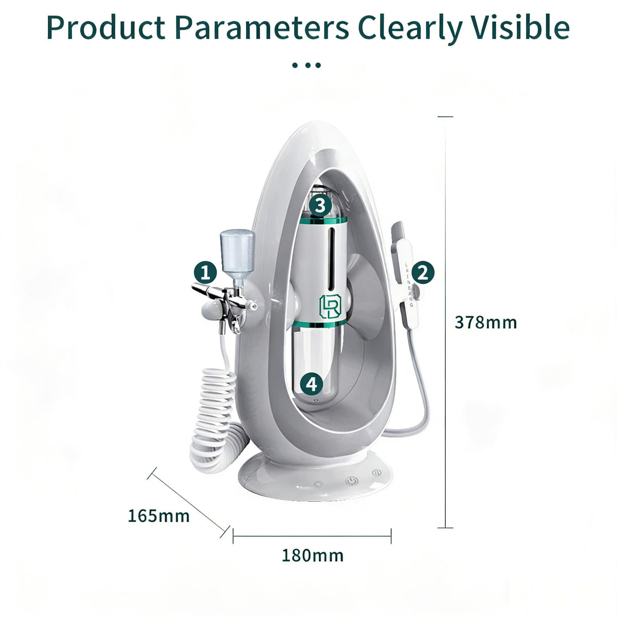 3-in-1 Facial Hydra-Oxygen Spray Machine, Nano Facial Steamer, Professional Blackhead Extractor, Waste Water Separation