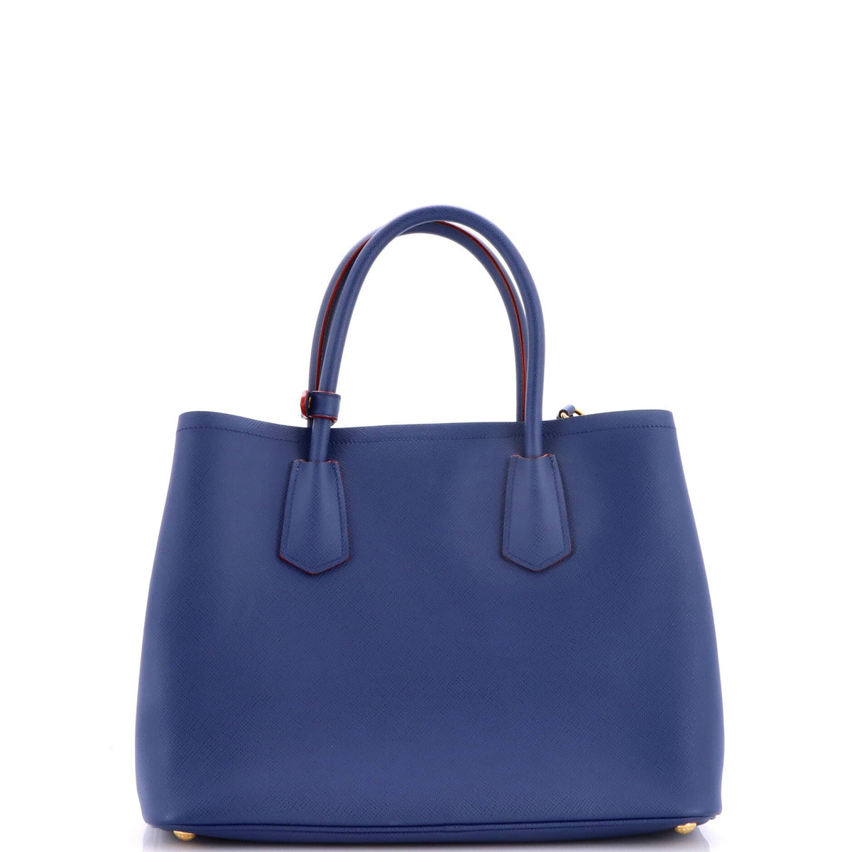 Prada, Pre-Loved Cuir Double Tote Medium, Blue