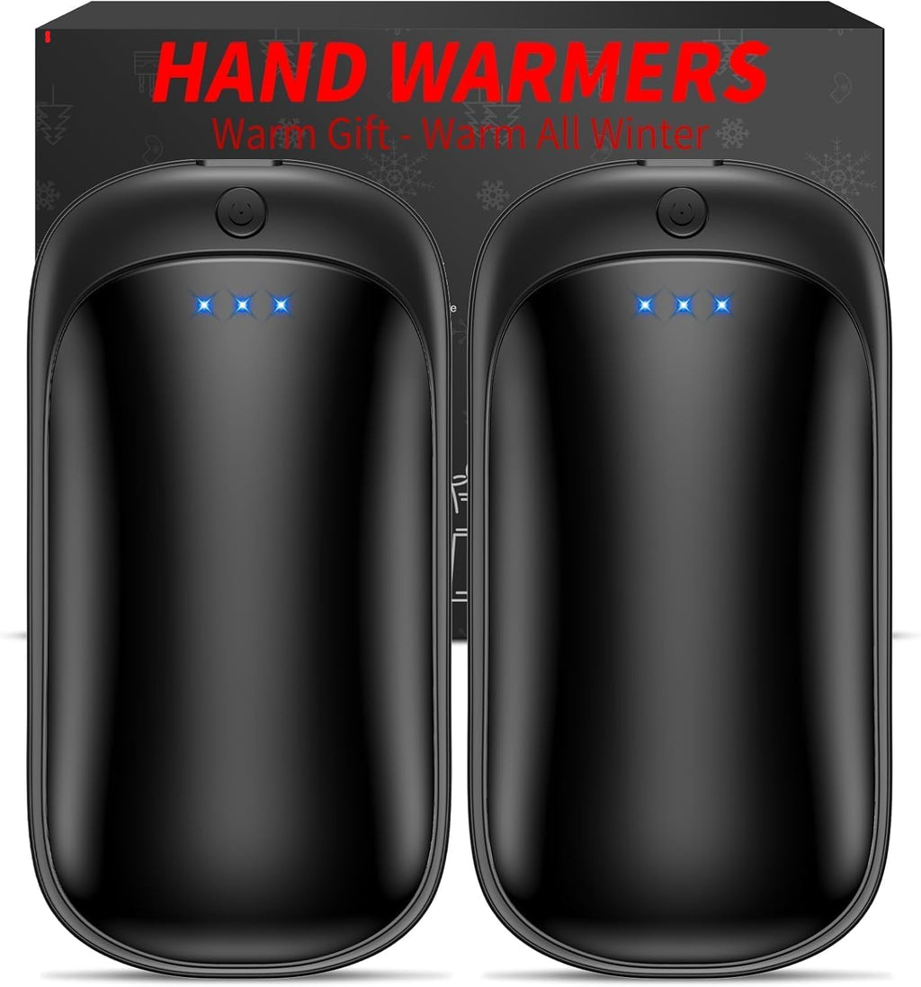 Lerat, calentadores de manos recargables (2 unidades), calentadores de manos eléctricos portátiles y reutilizables, calentador de bolsillo portátil, regalos para Navidad, regalos para hombres, mujeres y niños, accesorios para caza, golf y camping.