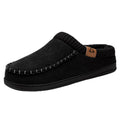 Slippers for Men Memory Foam Indoor Moccasin House Shoes Black Knit Size 11