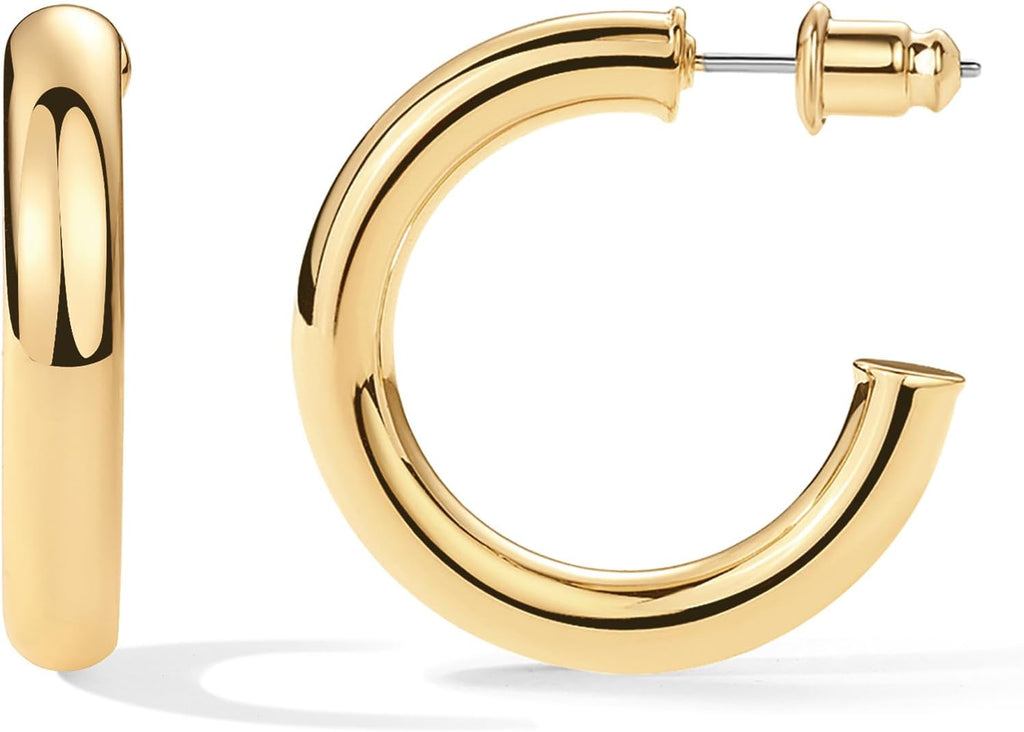 Gold Hour Hoops – Chunky Lightweight Statement Earrings