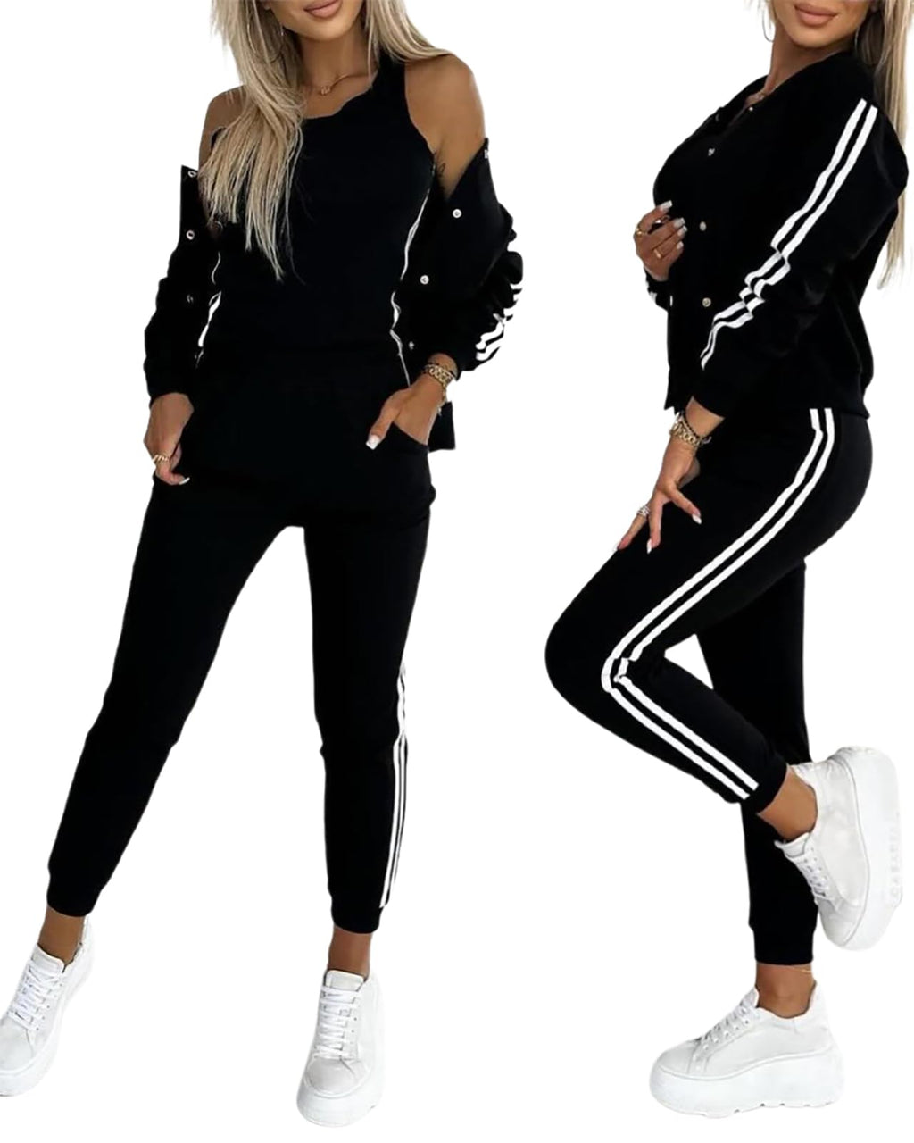 On the Move 3 Piece Striped Down Set