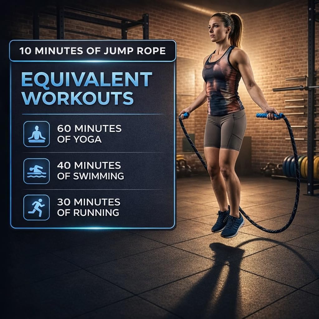Heavy-Rope Hustle – 2.9lb Weighted Jump Rope