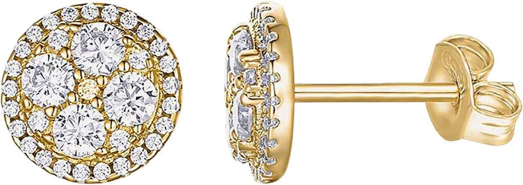 Halo Sparkle Studs – Dainty CZ Earrings