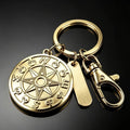 Skull-shaped Compass Keychain Pendant