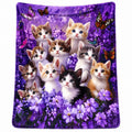 Women's Flannel Blanket Cartoon Sofa Throw Blanket