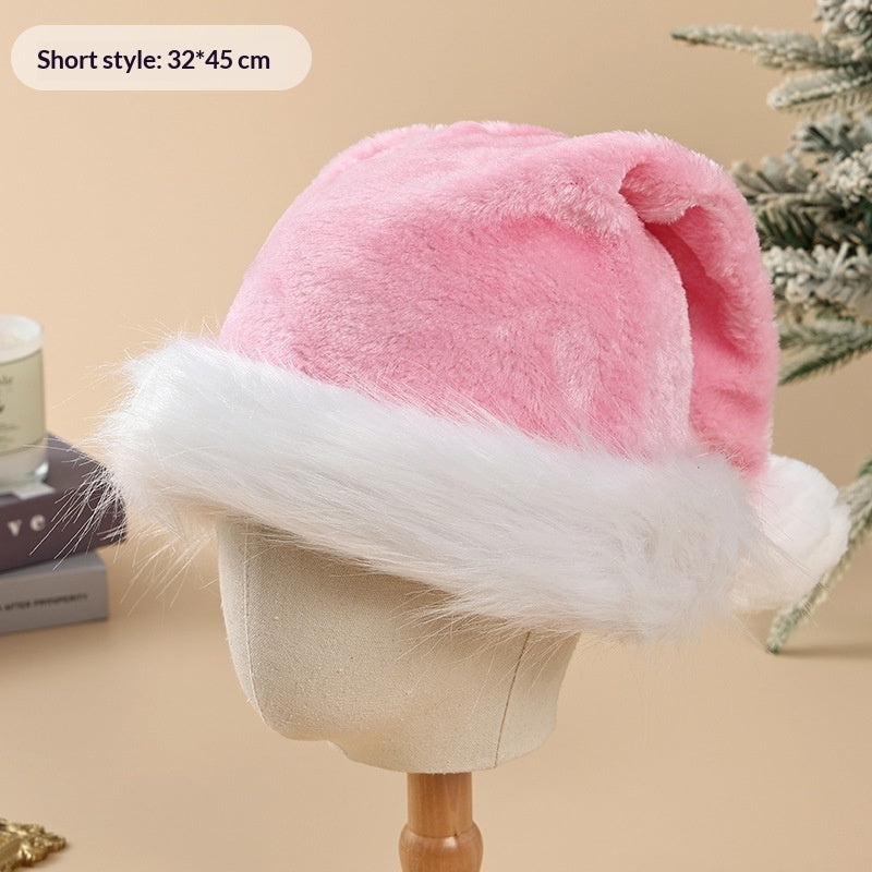 Christmas Party Plush Glowing Christmas Hat For The Elderly