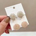 S925 Silver Needle Super Fairy Sweet Elegant Flower Crystal Earrings Popular Accessible Luxury Fashion Versatile Stylish Retro Earrings