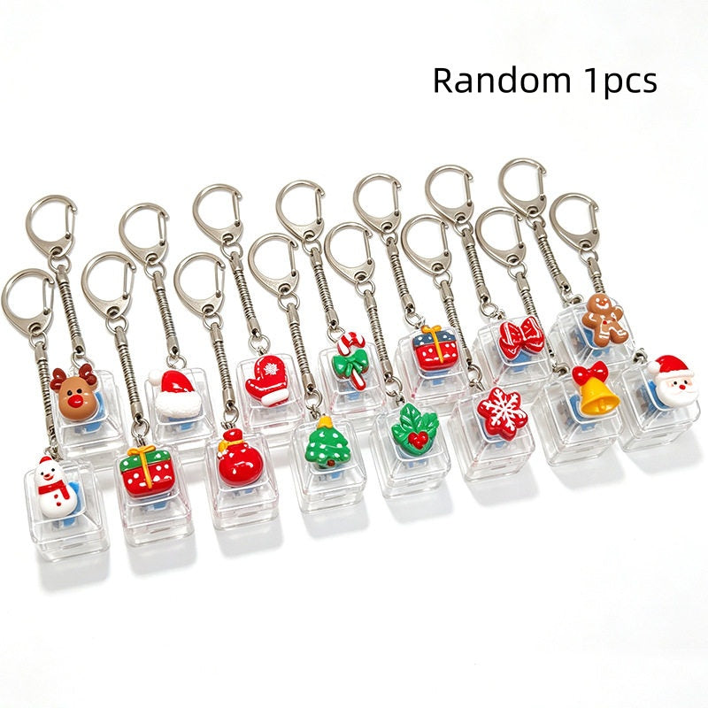 Single-button Christmas Cartoon Stress-relief Keychain