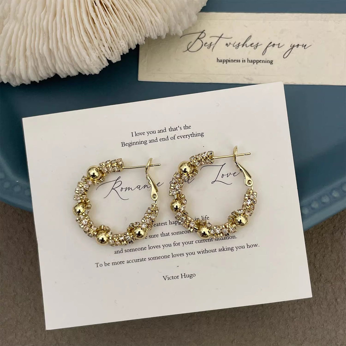 Fashionable And Simple Metal-Like Circular Silver Needle Earrings, Korean Style Influencer Picks, 18K Gold Earrings For Women