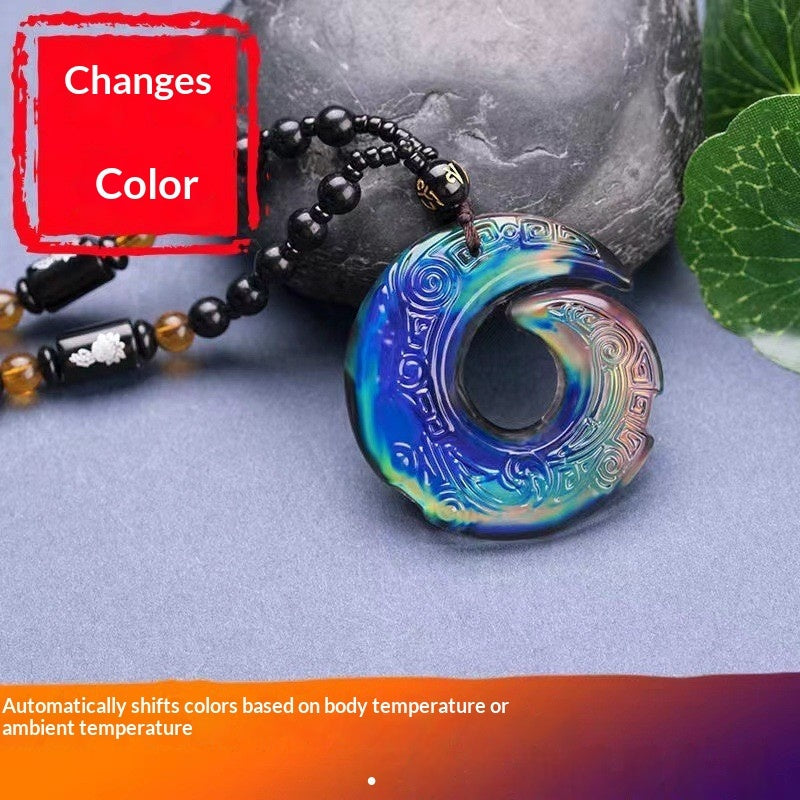 Hetian Jade Peace Buckle Pendant Necklace