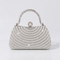 Evening Banquet Clutch With Pearl And Diamond Embellishments