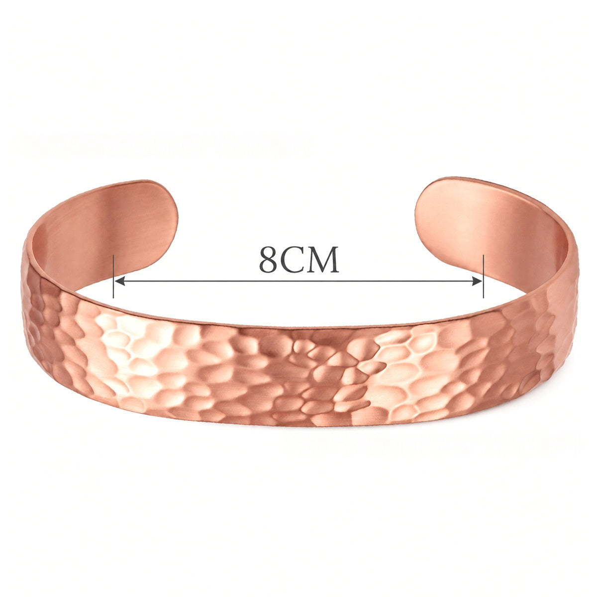 Classic Hammered-texture Open Bangle