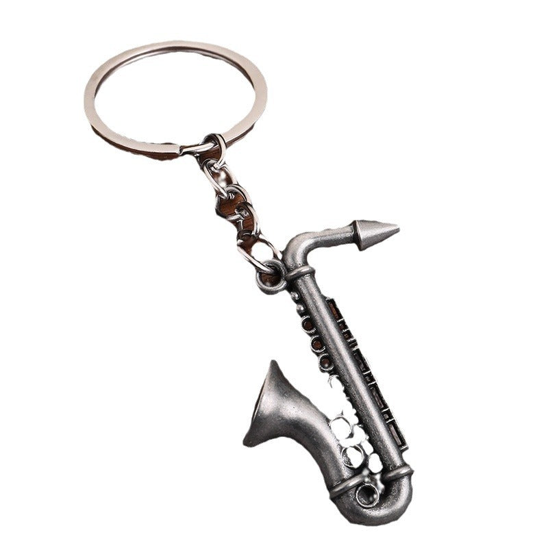 Saxophone Mini Metal Keychain Pendant