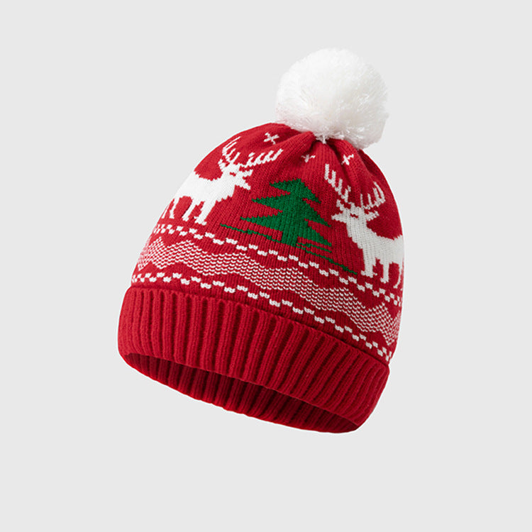 Embroidered Jacquard Acrylic Christmas Hat