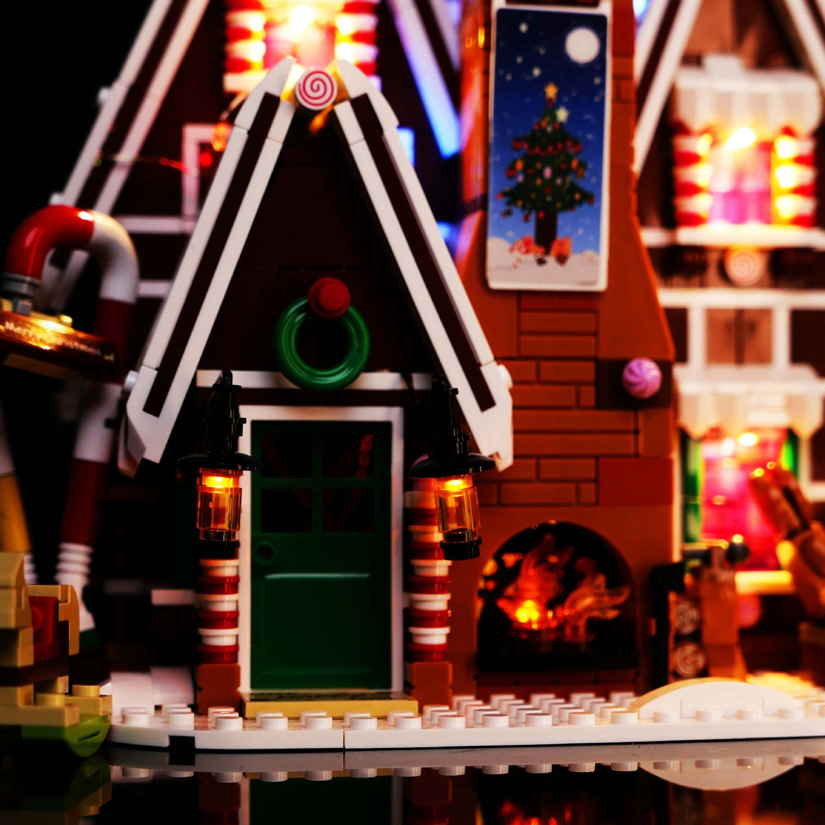 Building block lighting compatible with LEGO winter Christmas series 10267 gingerbread house LED remote control lighting