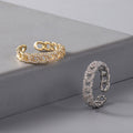 Spot Cross-Border Popular Copper Inlaid Zircon Ring For Women Personalized Fashionable Ins Hand Jewelry 18K Gold Jewelry