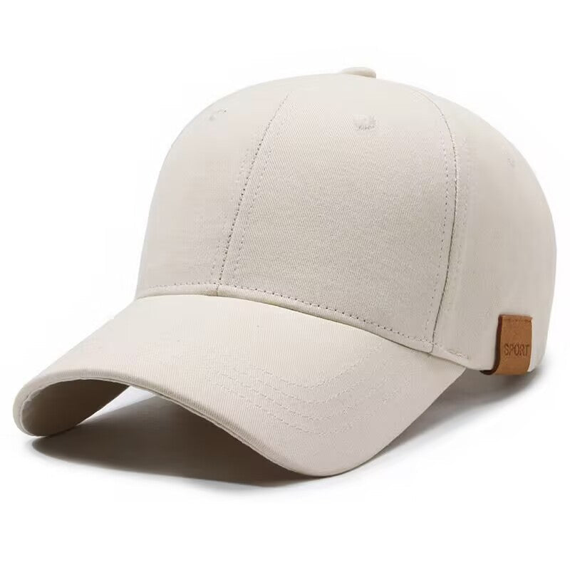Baseball Cap Extra-large Head Size Deep-crown Design Plain Style