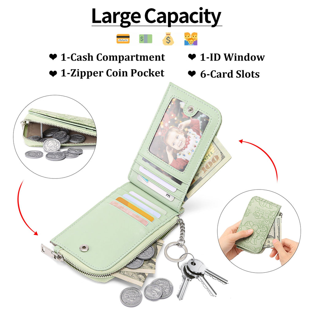 Zippered Large-Capacity Womens Coin Purse