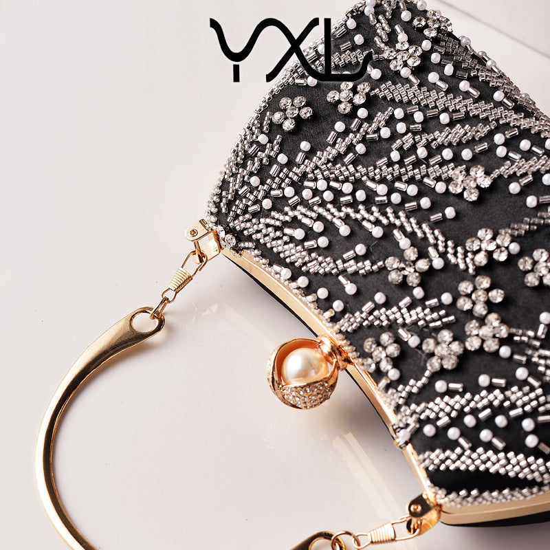 Womens Evening Clutch Beaded Cheongsam-style Bag Wedding Bridal Handbag