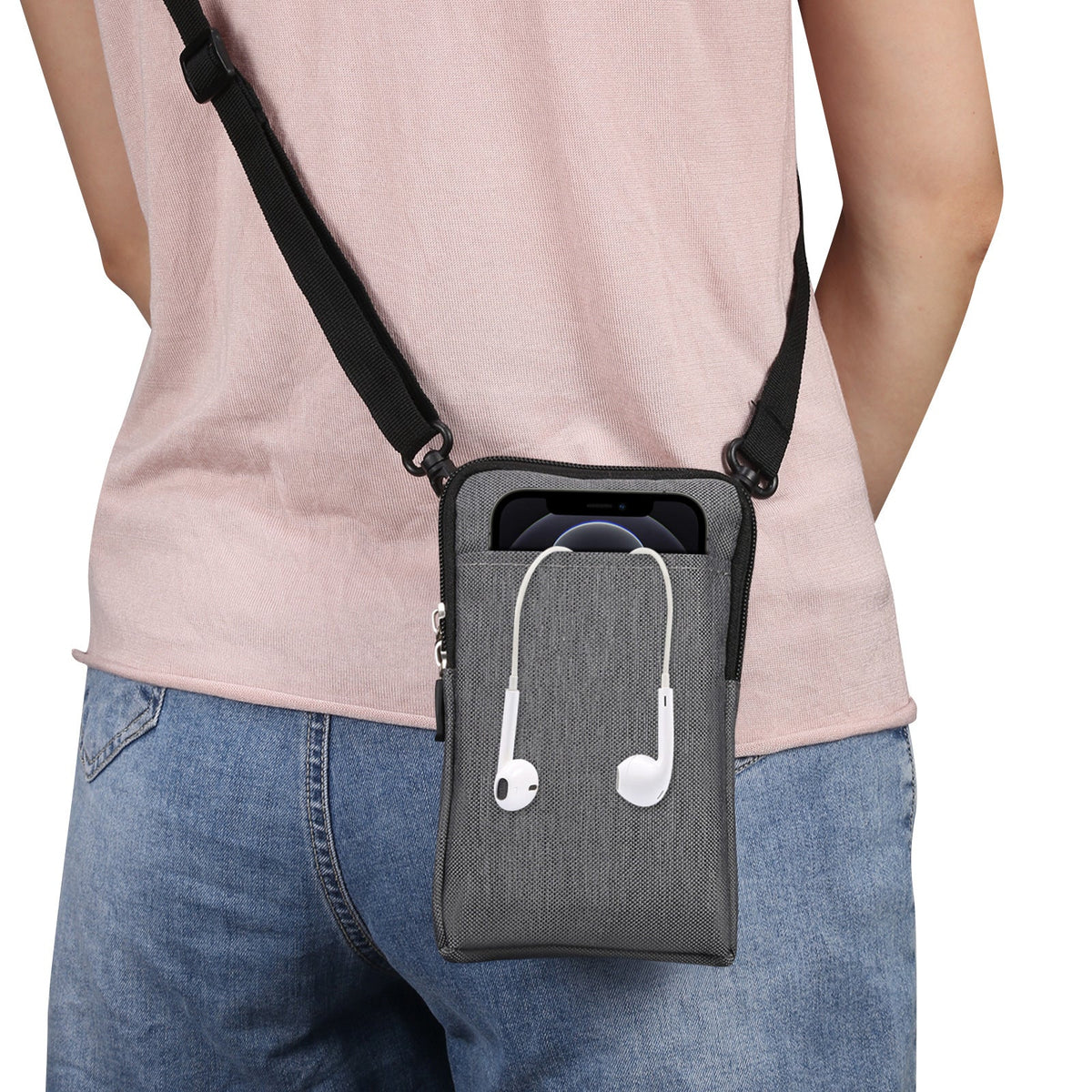 Solid Color Portable Universal Diagonal Cross Waist Bag