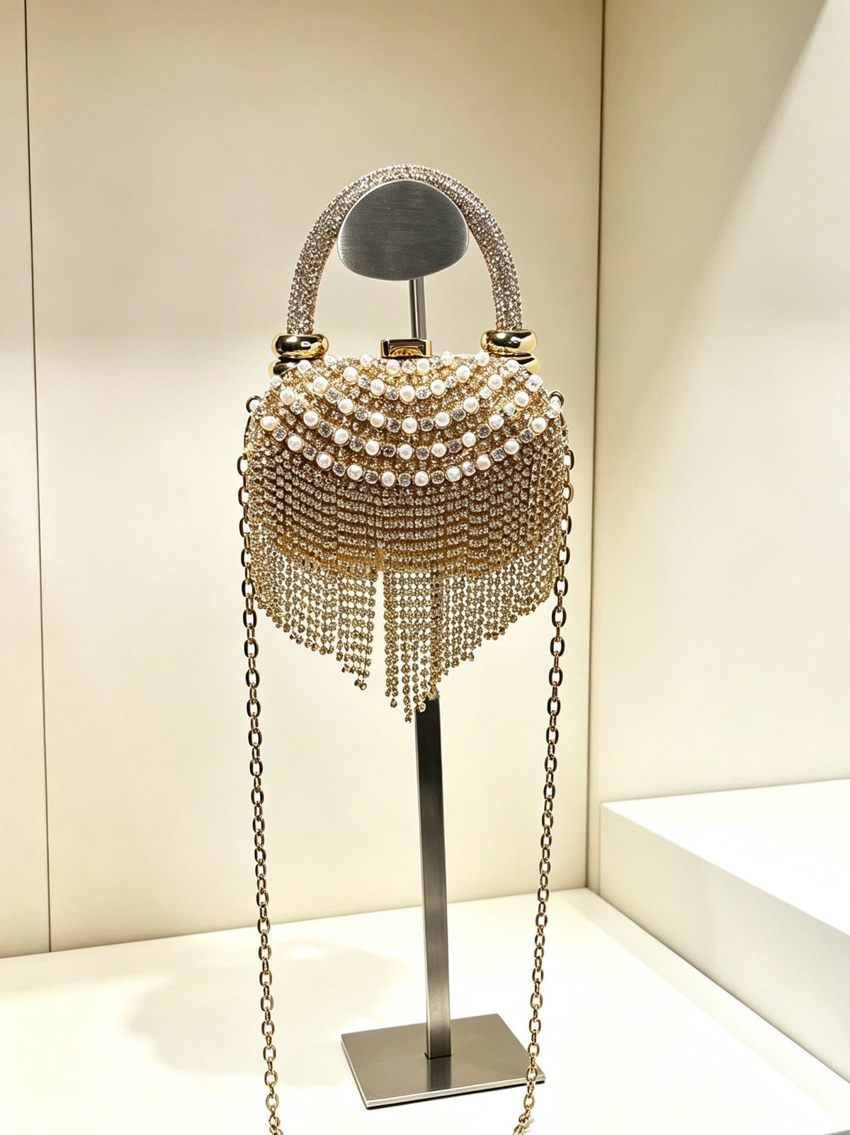 Evening Clutch Shoulder And Crossbody Bag Handbag Fully Diamond-encrusted Womens
