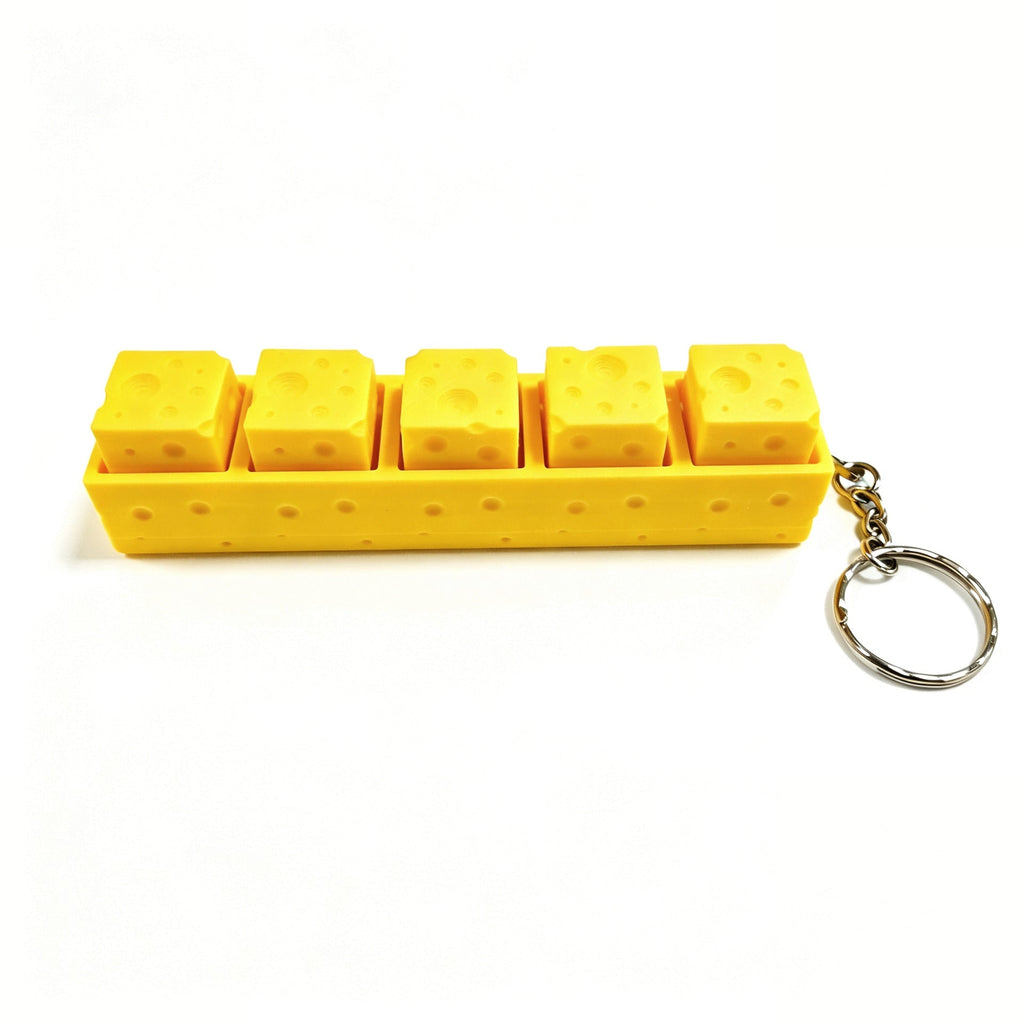 Cheese-shaped Office Desk Keyboard Keychain