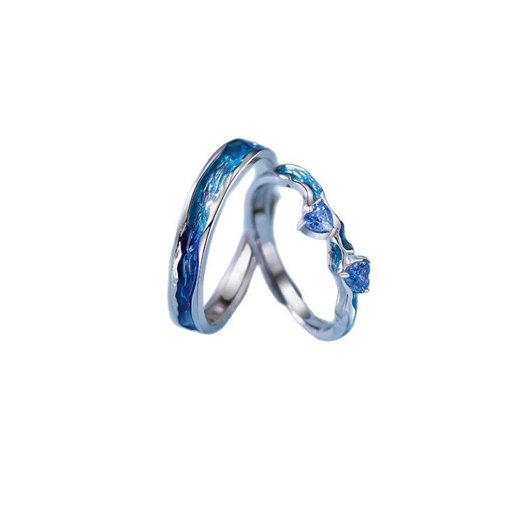 Klein Blue Couple Rings Unisex Design