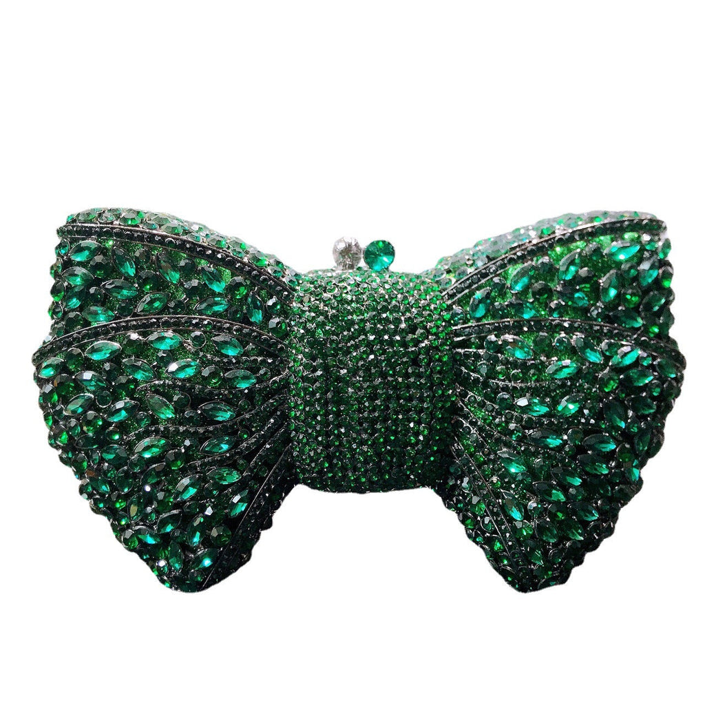 Bow Diamond Evening Bag Rhinestone Clutch