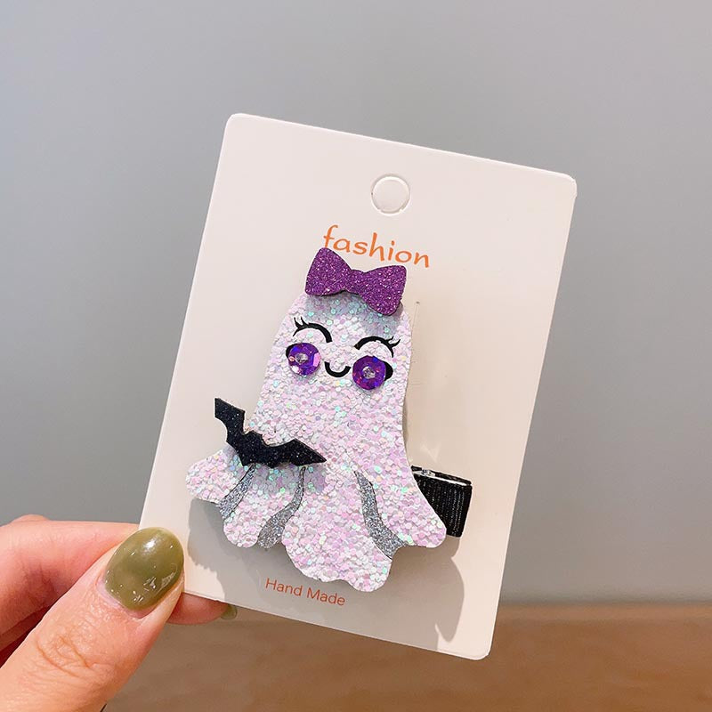 Halloween Children's Hair Accessories Pumpkin Ghost Funny Handmade Hair Clips