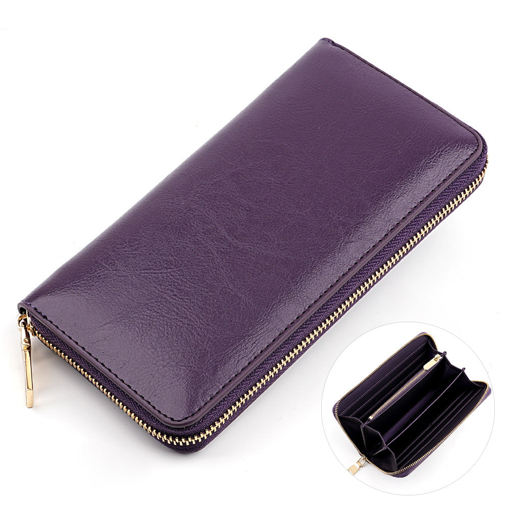 Womens Fashionable High-Capacity Zipper Wallet