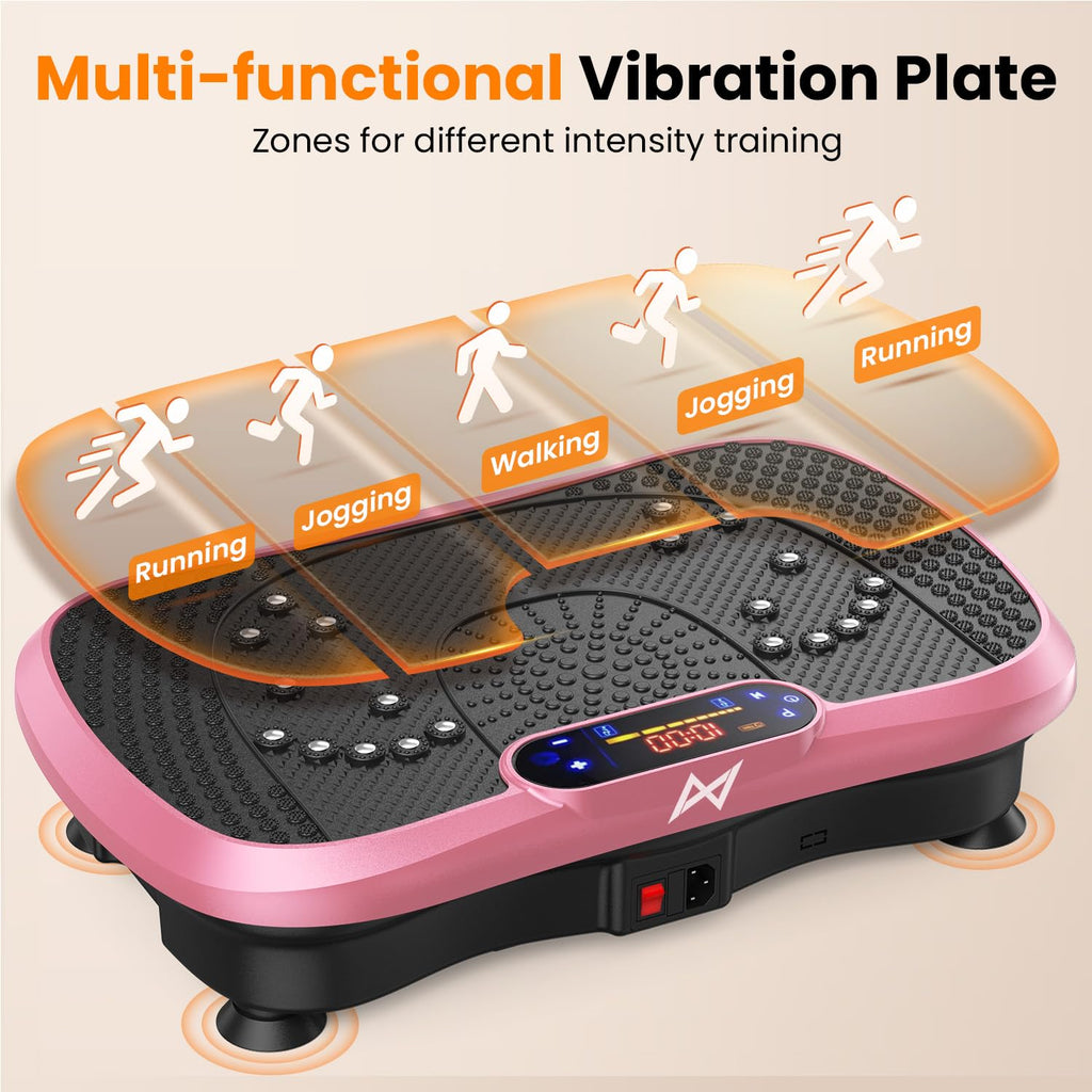 Shake It Up Powerful AXV Vibration Plate Exercise Machine, Pink