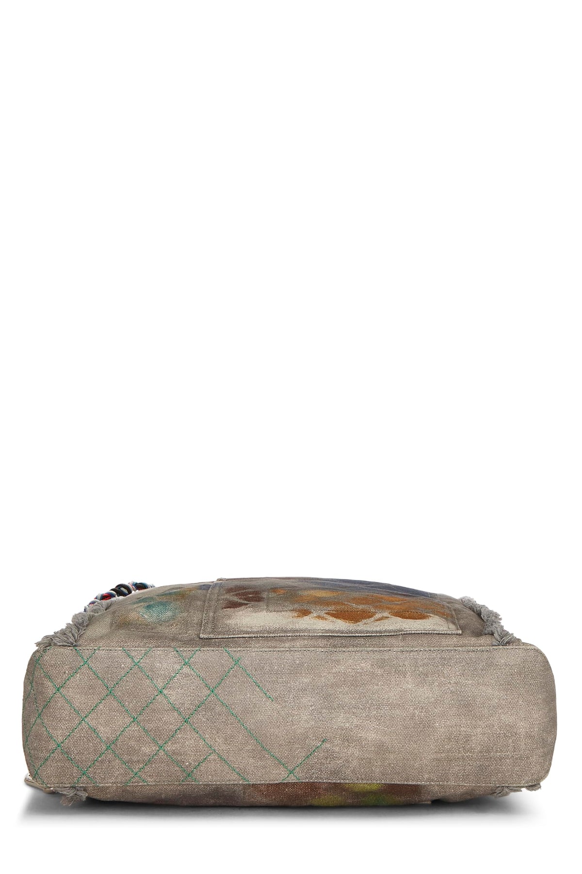 Art Attack Chic Chanel Pre-Loved Beige Canvas Graffiti Tote, Grey