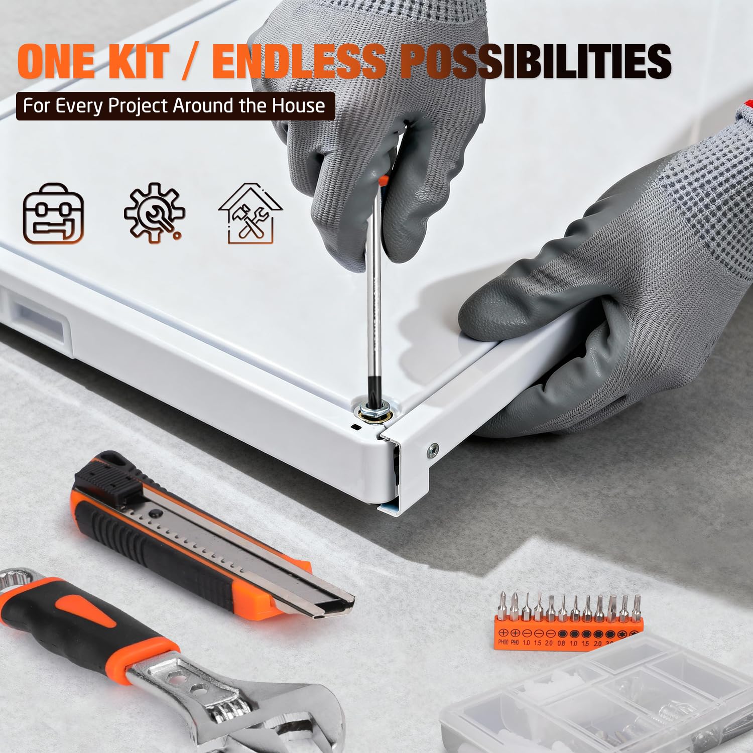 248-Piece Home Repair Hand Tool Set with Storage Case