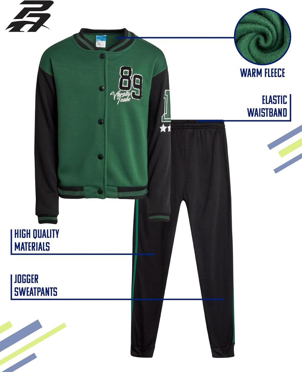 Varsity Ice – Boys' Fleece Jacket & Jogger Set