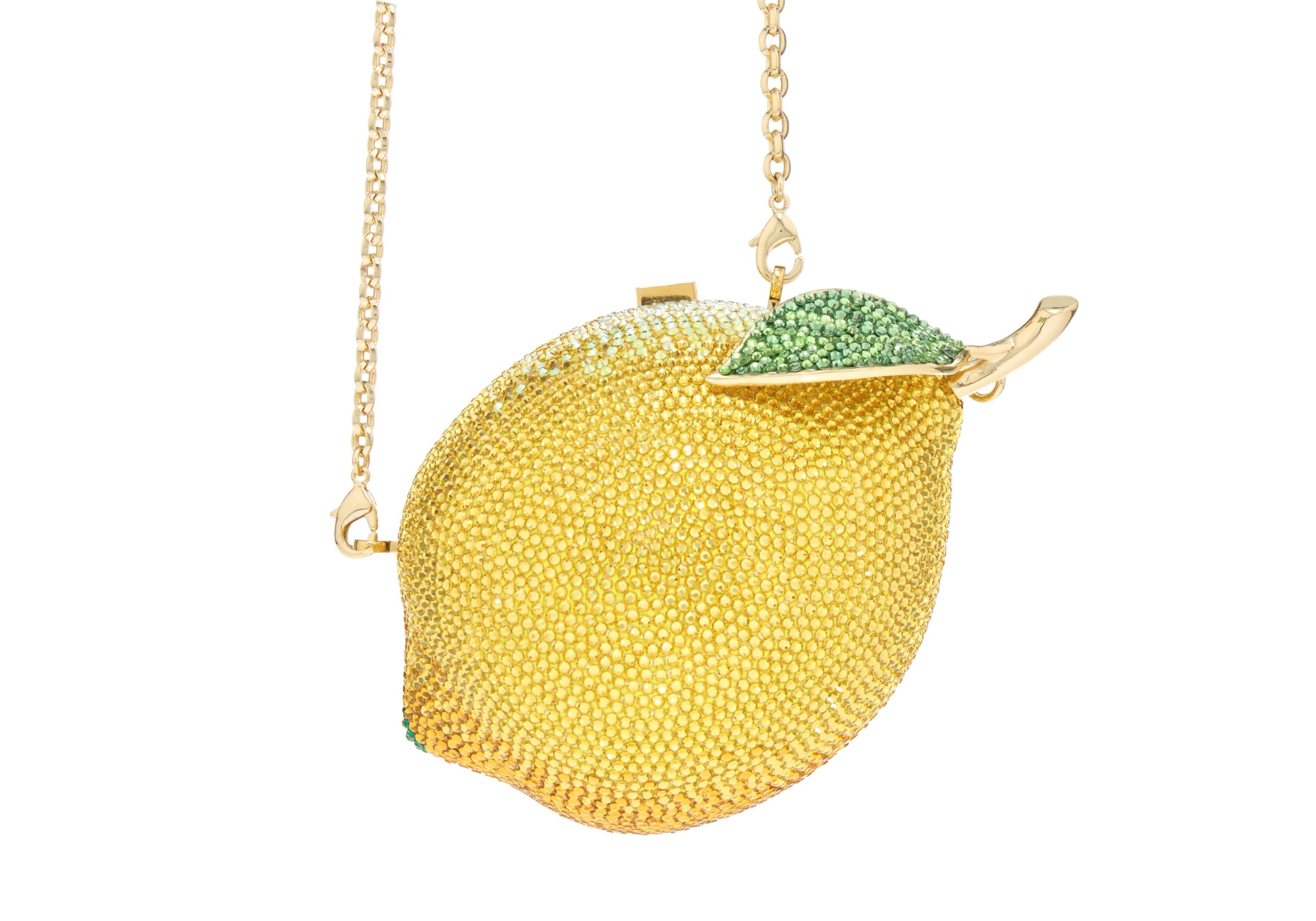 Judith Leiber Couture, Citron Lemon, One Size, Yellow