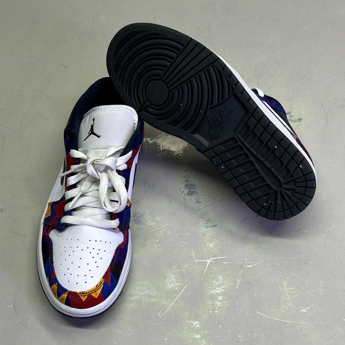 NIKE Air Jordan 1 Low SE 'Nothing But Net' Shoes Unisex Sz 7.5 Multicolor (Pre-Owned)