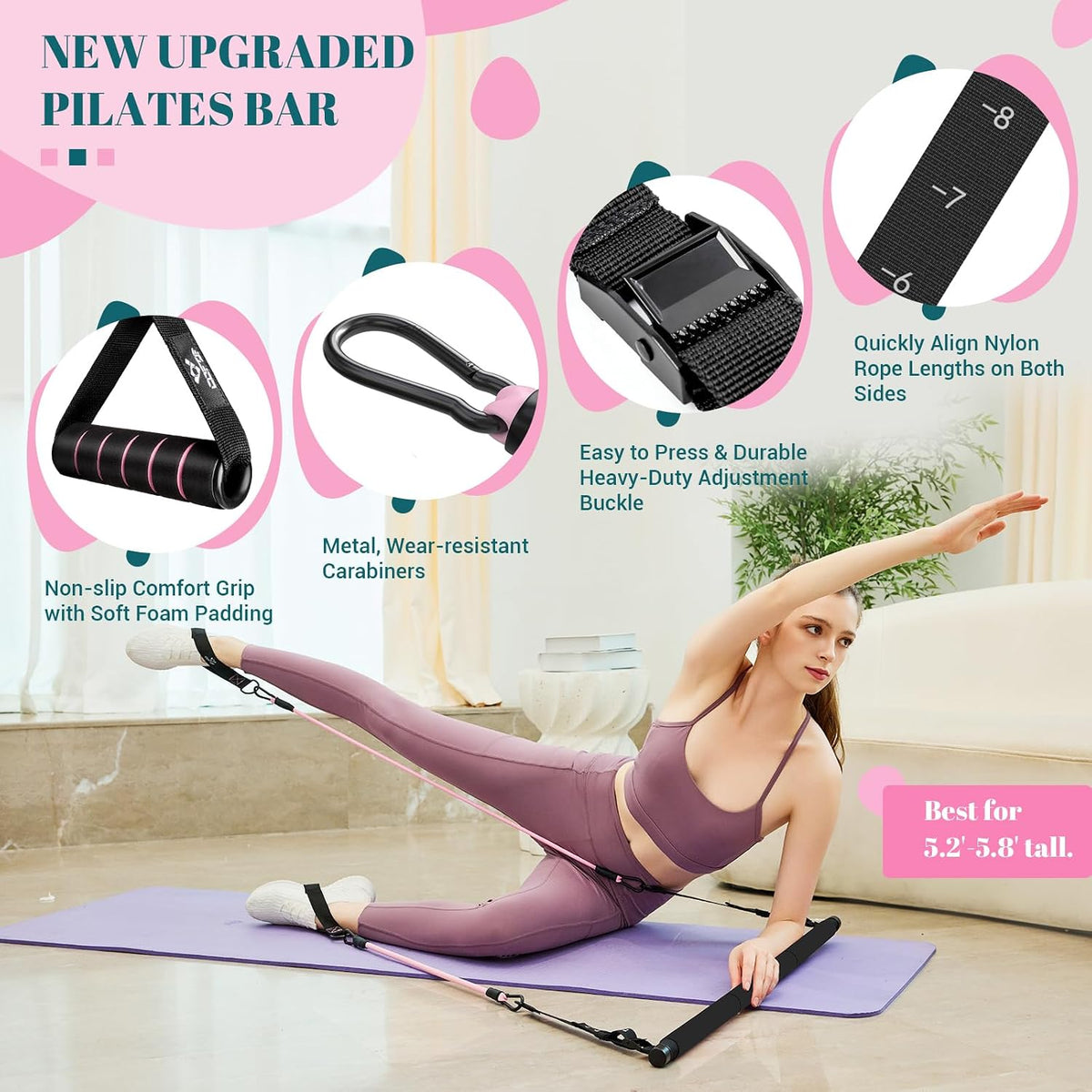 Pilates Powerhouse – Bar Kit with Resistance Bands
