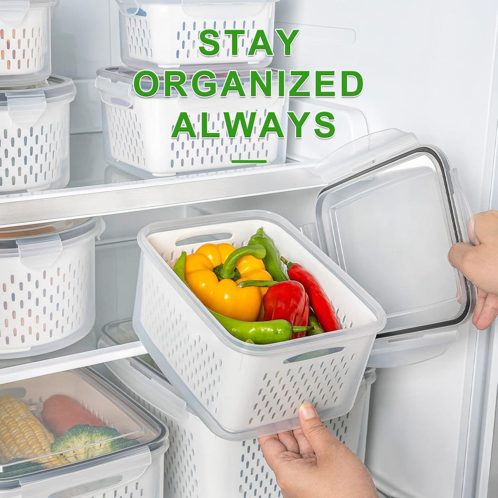 Keep It Fresh Leakproof 8-Piece Fruit Storage Containers for Fridge