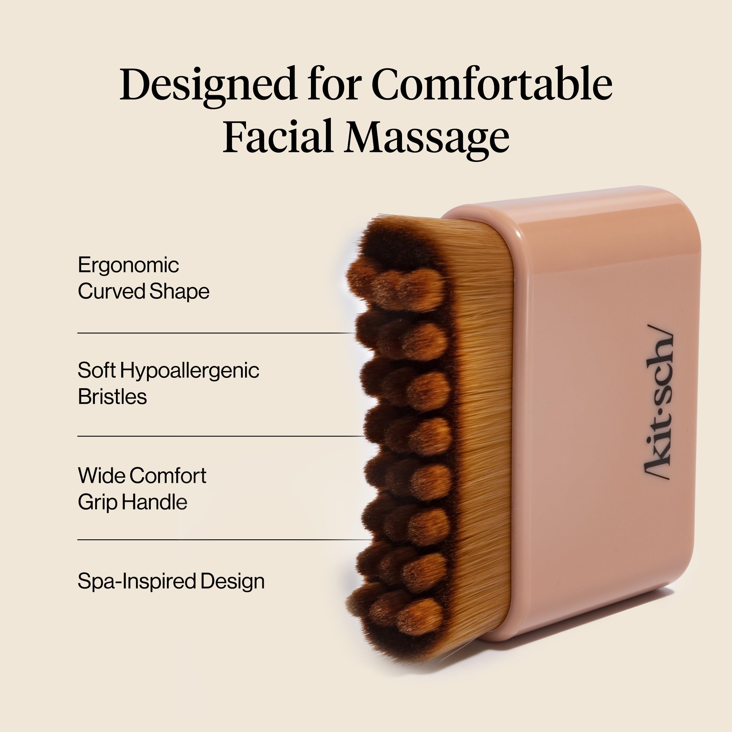 Kitsch Cepillo Facial Contorno Linfático - Cepillos Masajeadores Faciales - Terracota