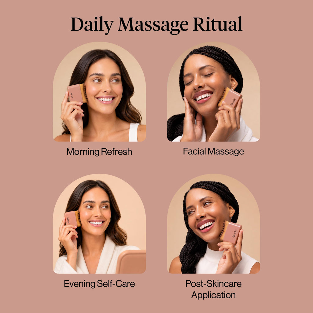 Kitsch Cepillo Facial Contorno Linfático - Cepillos Masajeadores Faciales - Terracota